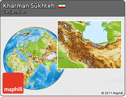 Physical Location Map of Kharman Sūkhteh