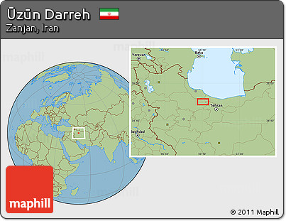 Savanna Style Location Map of Ūzūn Darreh