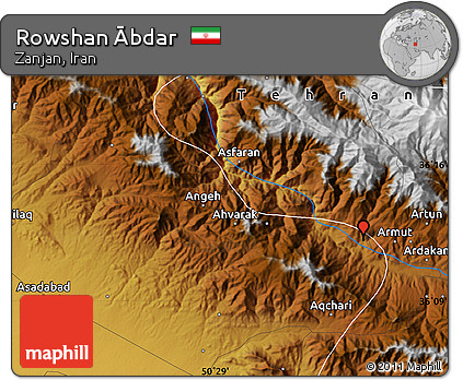 Physical Map of Rowshan Ābdar