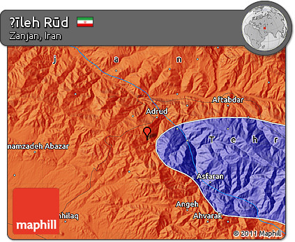 Political Map of Ḩīleh Rūd