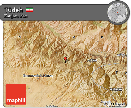 Satellite Map of Tūdeh