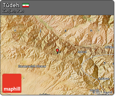 Satellite Map of Tūdeh