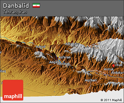 Physical Panoramic Map of Danbalīd