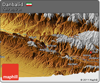 Physical Panoramic Map of Danbalīd