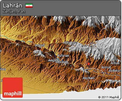 Physical Panoramic Map of Lahrān