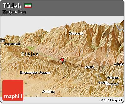 Satellite Panoramic Map of Tūdeh