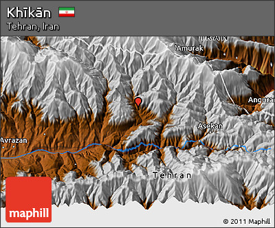 Physical 3D Map of Khīkān