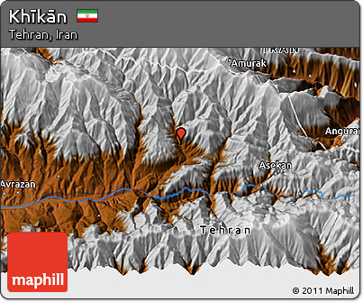 Physical 3D Map of Khīkān