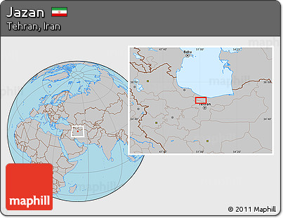 Gray Location Map of Jazan