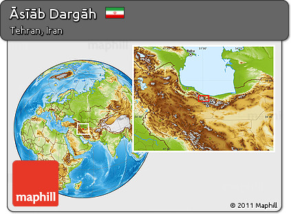Physical Location Map of Āsīāb Dargāh
