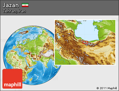 Physical Location Map of Jazan