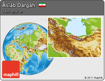 Physical Location Map of Āsīāb Dargāh