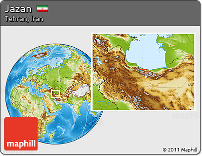 Physical Location Map of Jazan