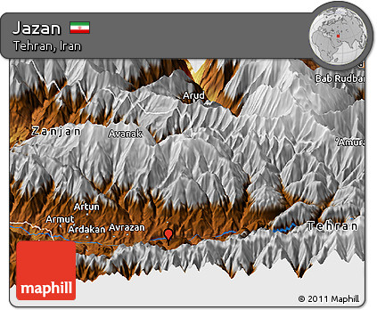 Physical Panoramic Map of Jazan