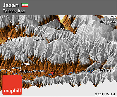 Physical Panoramic Map of Jazan