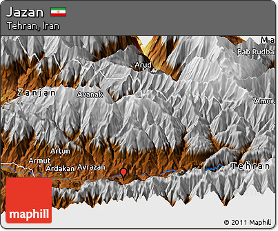 Physical Panoramic Map of Jazan