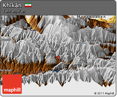 Physical Panoramic Map of Khīkān