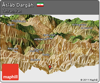 Satellite Panoramic Map of Āsīāb Dargāh