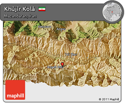 Satellite 3D Map of Khūjīr Kolā