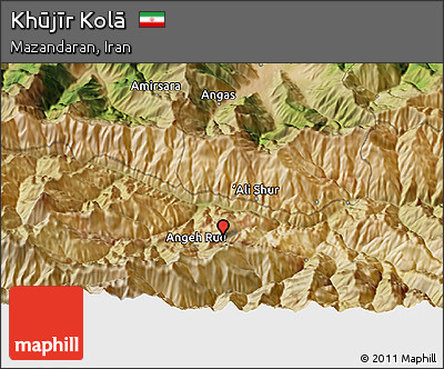 Satellite 3D Map of Khūjīr Kolā