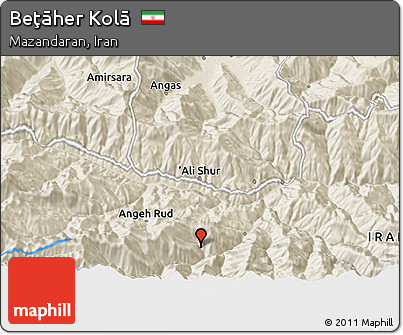 Shaded Relief 3D Map of Beţāher Kolā