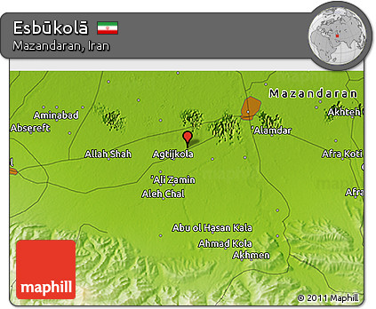 Physical 3D Map of Esbūkolā