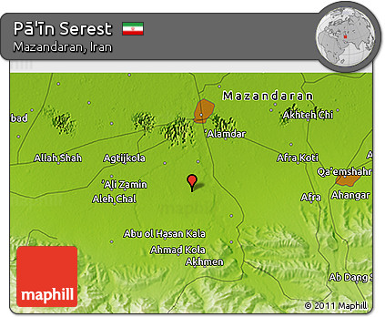 Physical 3D Map of Pā'īn Serest