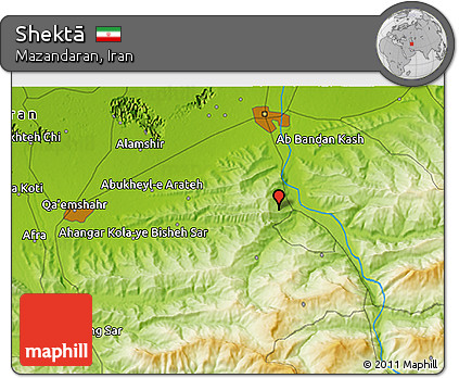 Physical 3D Map of Shektā