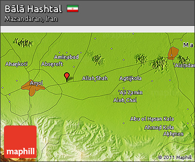 Physical 3D Map of Bālā Hashtal