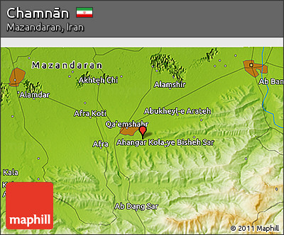 Physical 3D Map of Chamnān