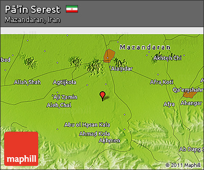Physical 3D Map of Pā'īn Serest