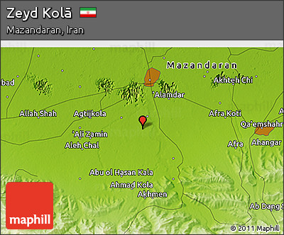 Physical 3D Map of Zeyd Kolā
