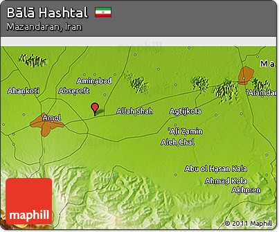 Physical 3D Map of Bālā Hashtal