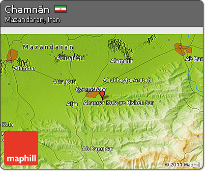 Physical 3D Map of Chamnān