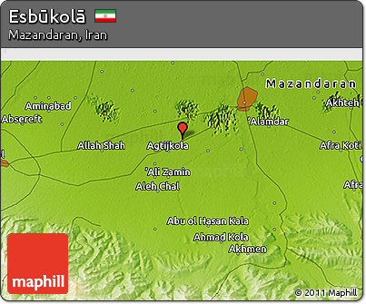 Physical 3D Map of Esbūkolā
