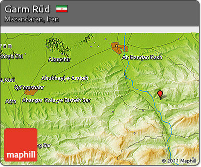 Physical 3D Map of Garm Rūd