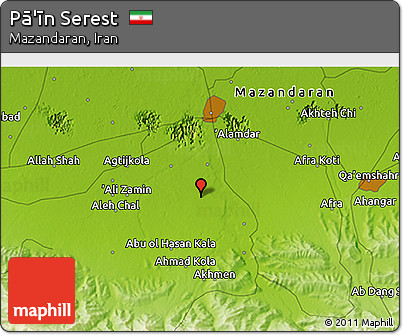 Physical 3D Map of Pā'īn Serest