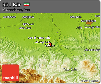 Physical 3D Map of Rūd Bār