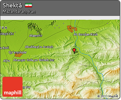 Physical 3D Map of Shektā