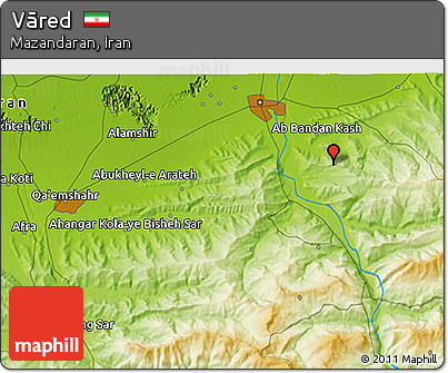 Physical 3D Map of Vāred