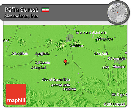 Political 3D Map of Pā'īn Serest
