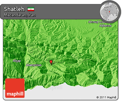 Political 3D Map of Shatleh