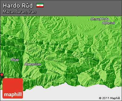 Political 3D Map of Hardo Rūd