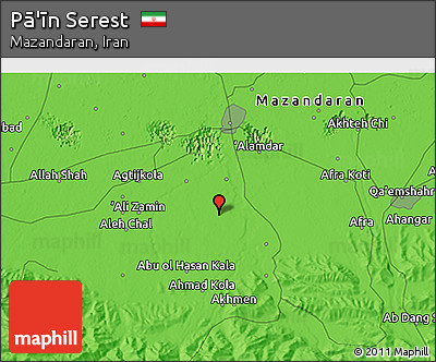 Political 3D Map of Pā'īn Serest