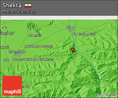 Political 3D Map of Shektā