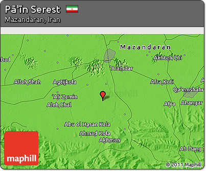 Political 3D Map of Pā'īn Serest