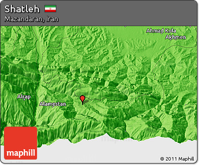 Political 3D Map of Shatleh