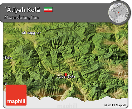 Satellite 3D Map of `Ālīyeh Kolā