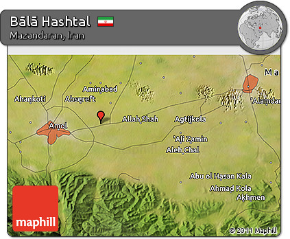 Satellite 3D Map of Bālā Hashtal