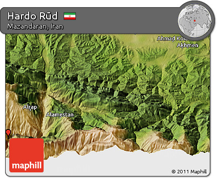 Satellite 3D Map of Hardo Rūd
